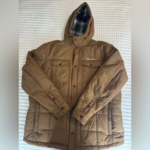 Eddie Bauer Men's Tan Puffer Jacket